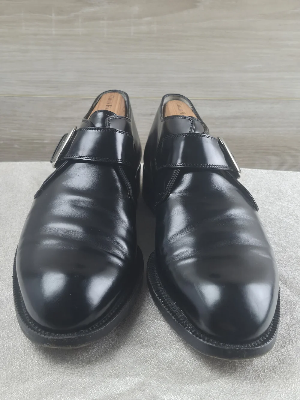 Cole Haan Black Leather Monk Strap Dress Shoes Men's Size 11 D Single Buckle